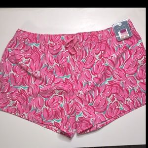 Lauren James Pink Floral Athletic Shorts